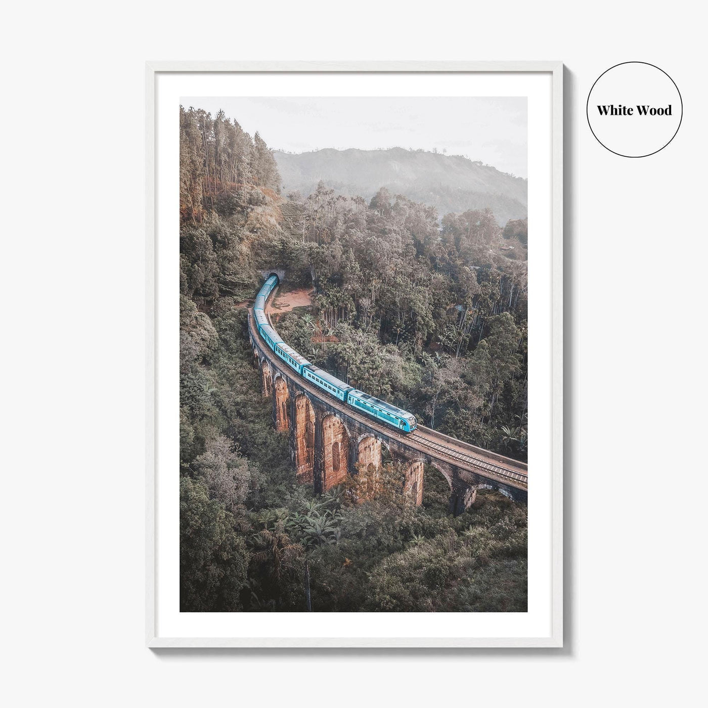 Ella Sri Lanka Fine Art Photo Print, Nine Arch Bridge, Demodara Train Poster