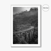 Ella Nine Black and White Fine Art Photo Print, Sri Lanka Demodara Poster
