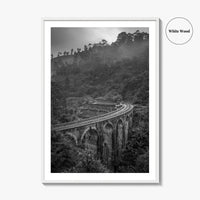 Ella Nine Black and White Fine Art Photo Print, Sri Lanka Demodara Poster