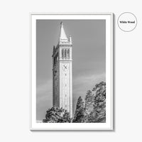 Berkeley Black and White Fine Art Photo Print, Sather Tower Campanile, UC Berkeley, California