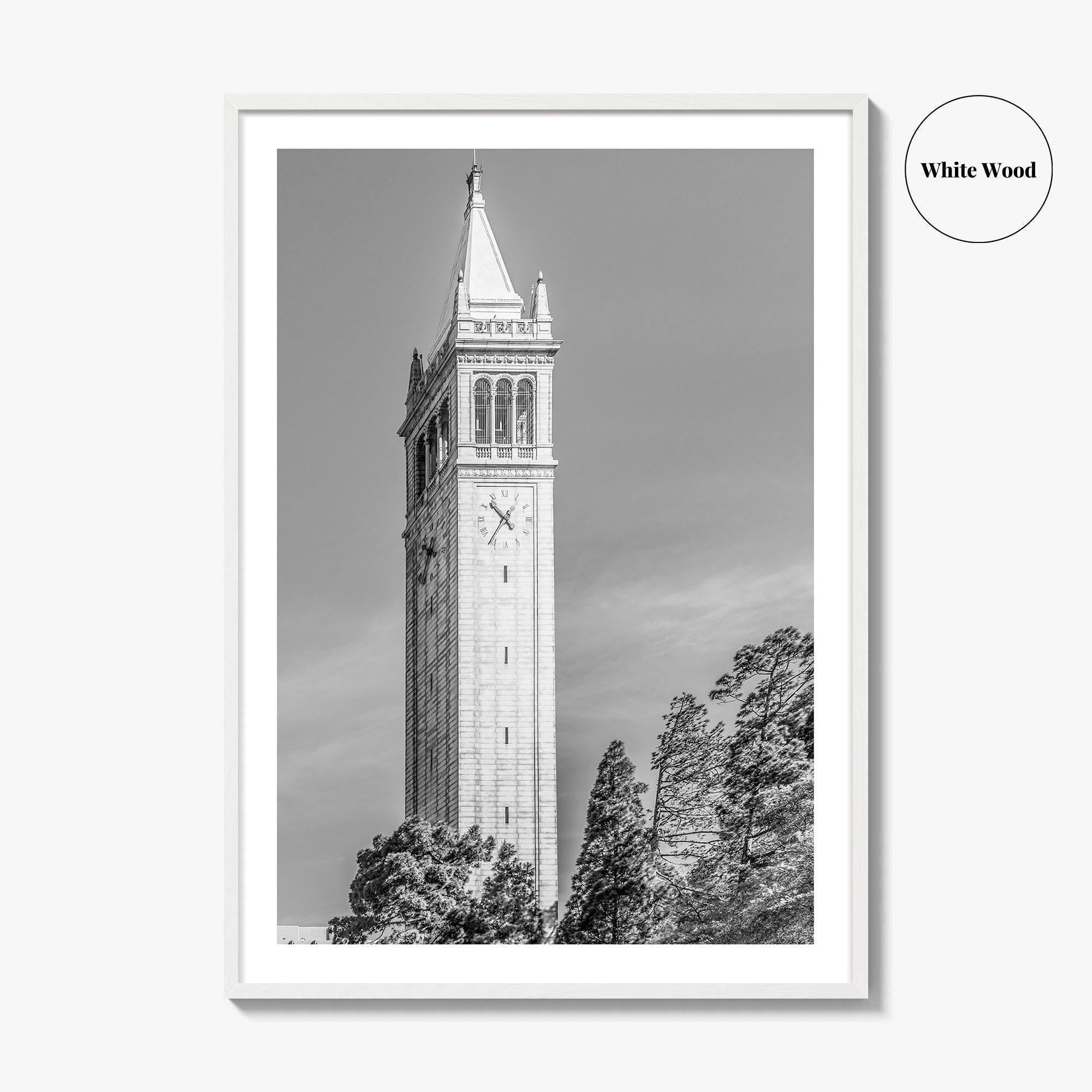 Berkeley Black and White Fine Art Photo Print, Sather Tower Campanile, UC Berkeley, California
