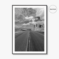 Arizona Desert Black and White Fine Art Photo Print, Southwest USA Poster