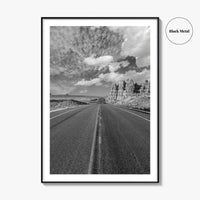 Arizona Desert Black and White Fine Art Photo Print, Southwest USA Poster
