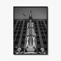 Detroit Black and White Fine Art Photo Print, Fox Theatre, Michigan USA, Poster
