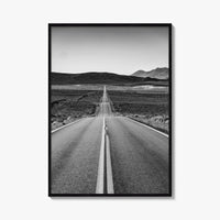 California Black and White Fine Art Photo Print, Route 66, USA Wall Decor Poster