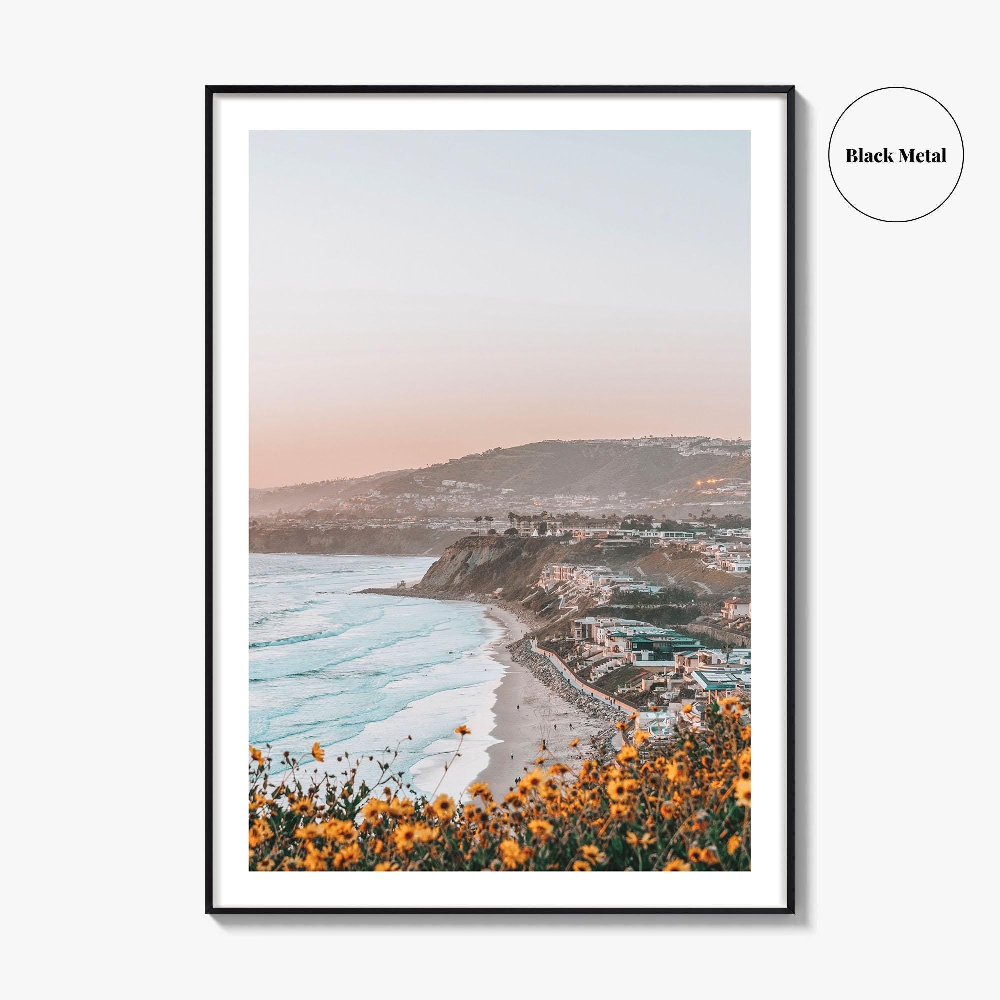 Dana Point Yellow Fine Art Photo Print, Strand Beach, Orange County California Poster, USA