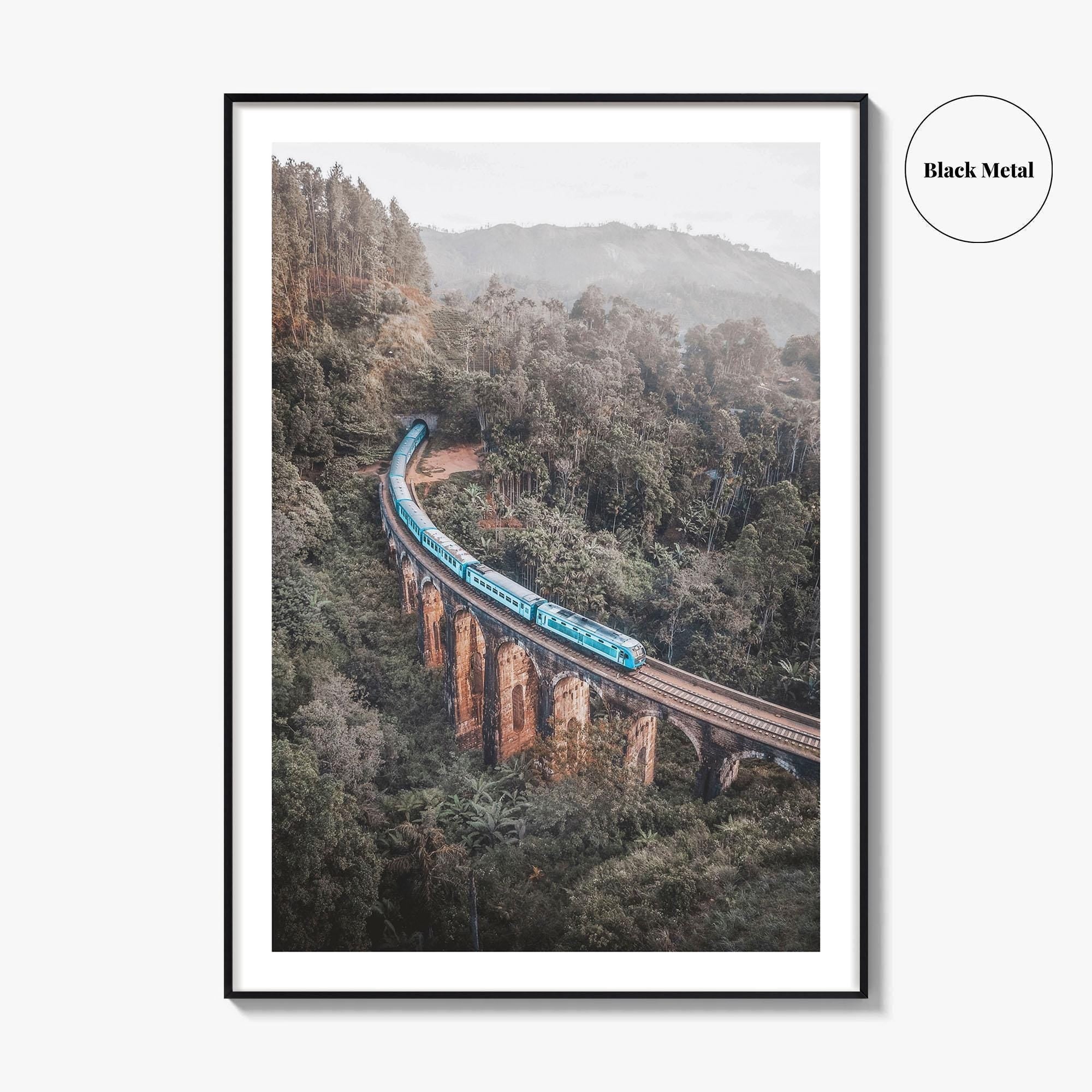 Ella Sri Lanka Fine Art Photo Print, Nine Arch Bridge, Demodara Train Poster