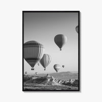 Cappadocia Black and White Fine Art Photo Print, Turkey Goreme Poster