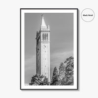 Berkeley Black and White Fine Art Photo Print, Sather Tower Campanile, UC Berkeley, California