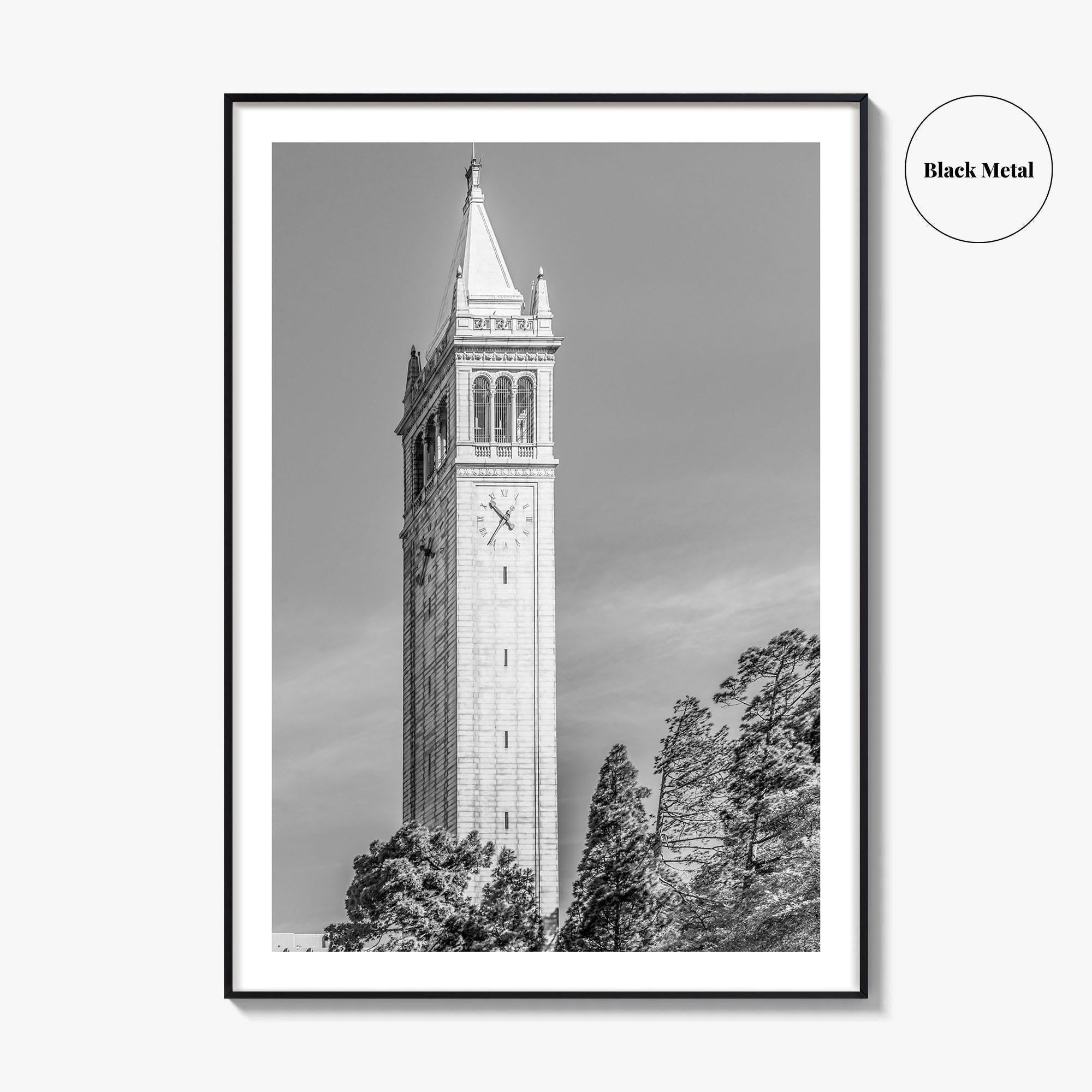 Berkeley Black and White Fine Art Photo Print, Sather Tower Campanile, UC Berkeley, California