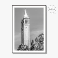 Berkeley Black and White Fine Art Photo Print, Sather Tower Campanile, UC Berkeley, California