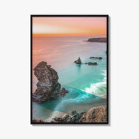 Bedruthan Steps Fine Art Photo Print, Carnewas, Cornwall England, Seascape Poster, Padstow, Newquay