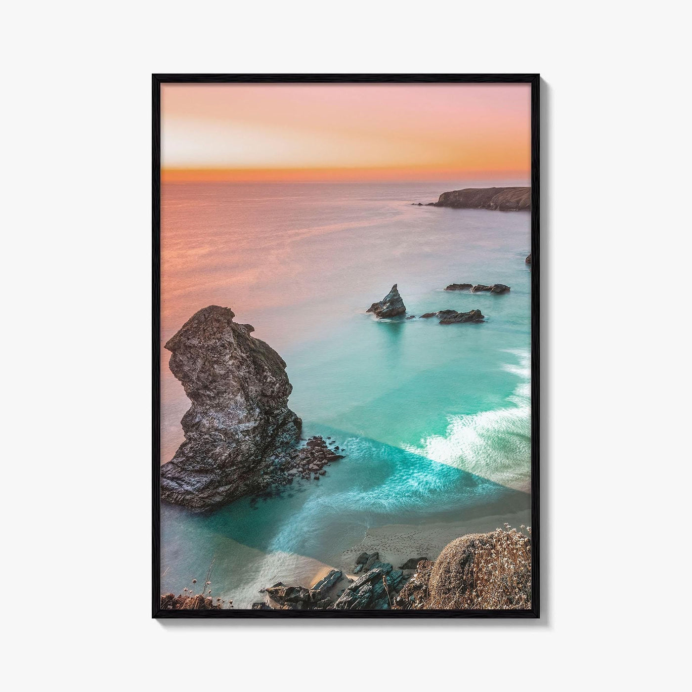 Bedruthan Steps Fine Art Photo Print, Carnewas, Cornwall England, Seascape Poster, Padstow, Newquay
