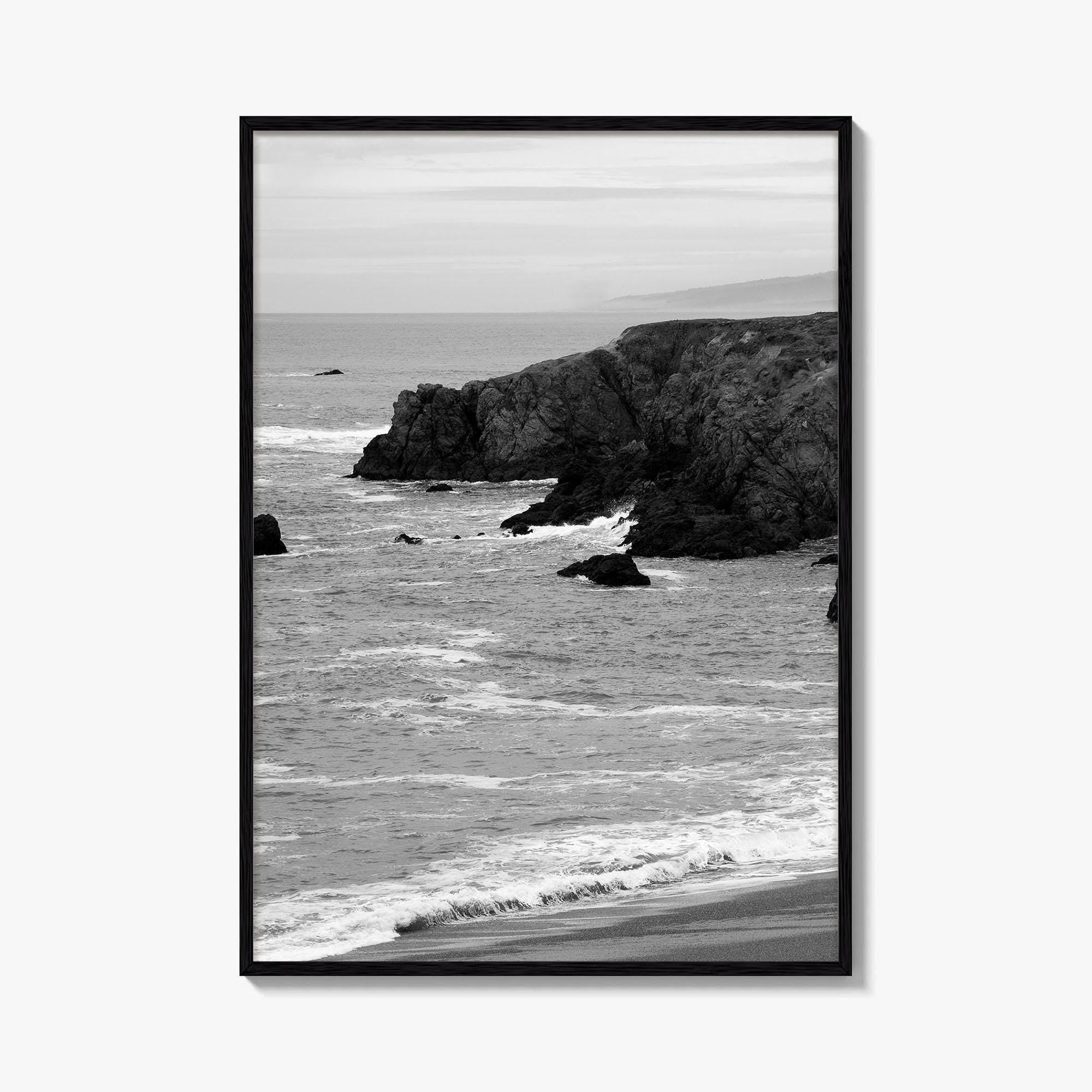 Bodega Bay Black and White Fine Art Photo Print, Sonoma Coast California Poster