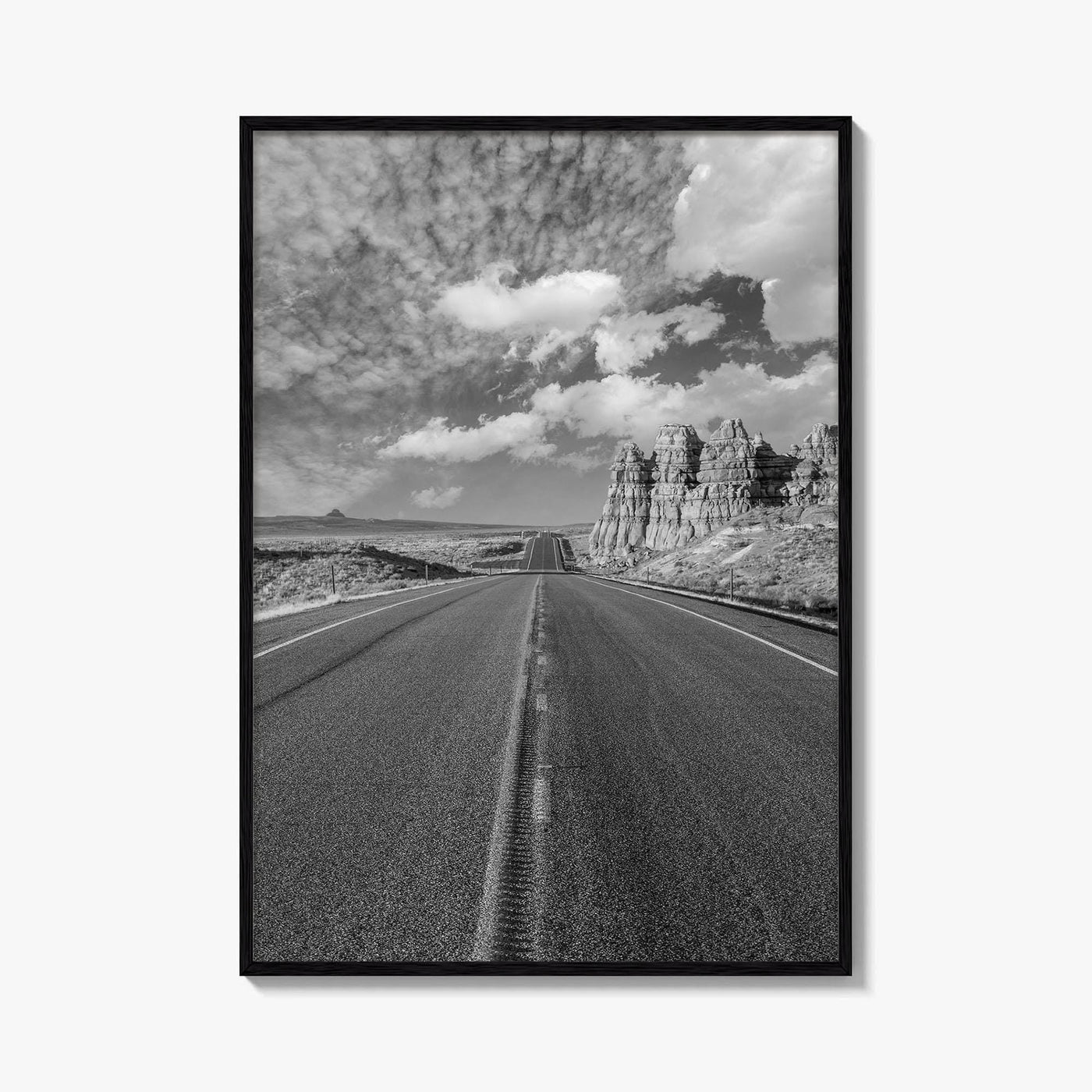 Arizona Desert Black and White Fine Art Photo Print, Southwest USA Poster
