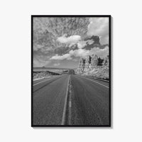 Arizona Desert Black and White Fine Art Photo Print, Southwest USA Poster