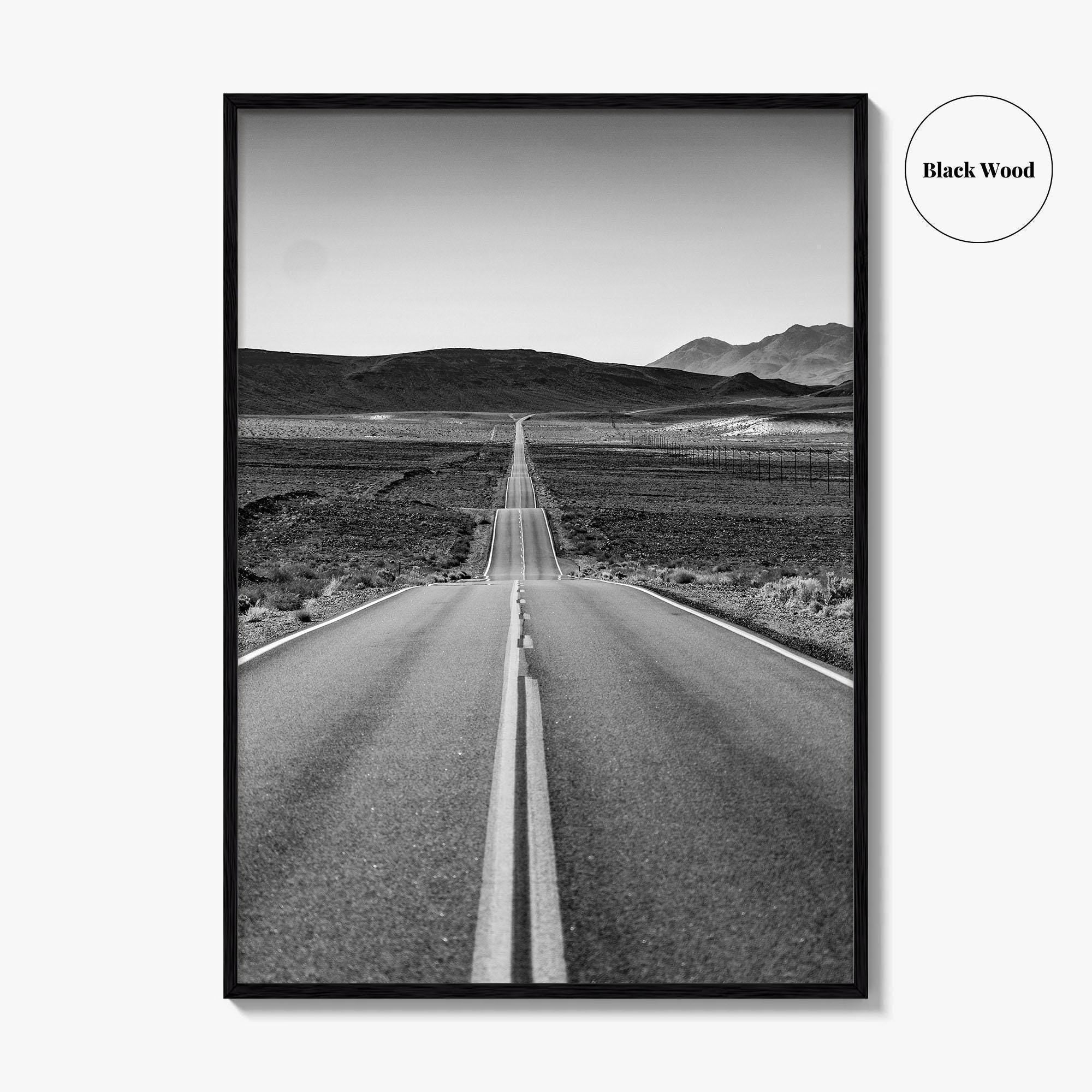 California Black and White Fine Art Photo Print, Route 66, USA Wall Decor Poster