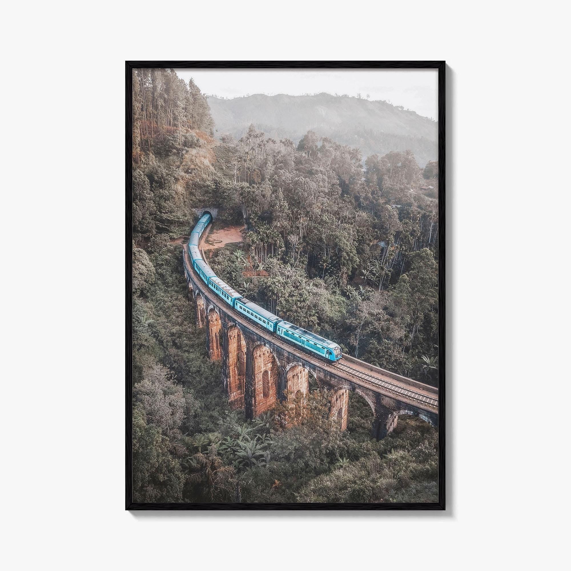 Ella Sri Lanka Fine Art Photo Print, Nine Arch Bridge, Demodara Train Poster