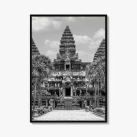 Angkor Wat Black and White Fine Art Photo Print, Siem Reap Cambodia Temple Poster