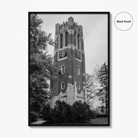 East Lansing Black and White Fine Art Photo Print, Michigan State University Poster