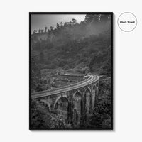 Ella Nine Black and White Fine Art Photo Print, Sri Lanka Demodara Poster