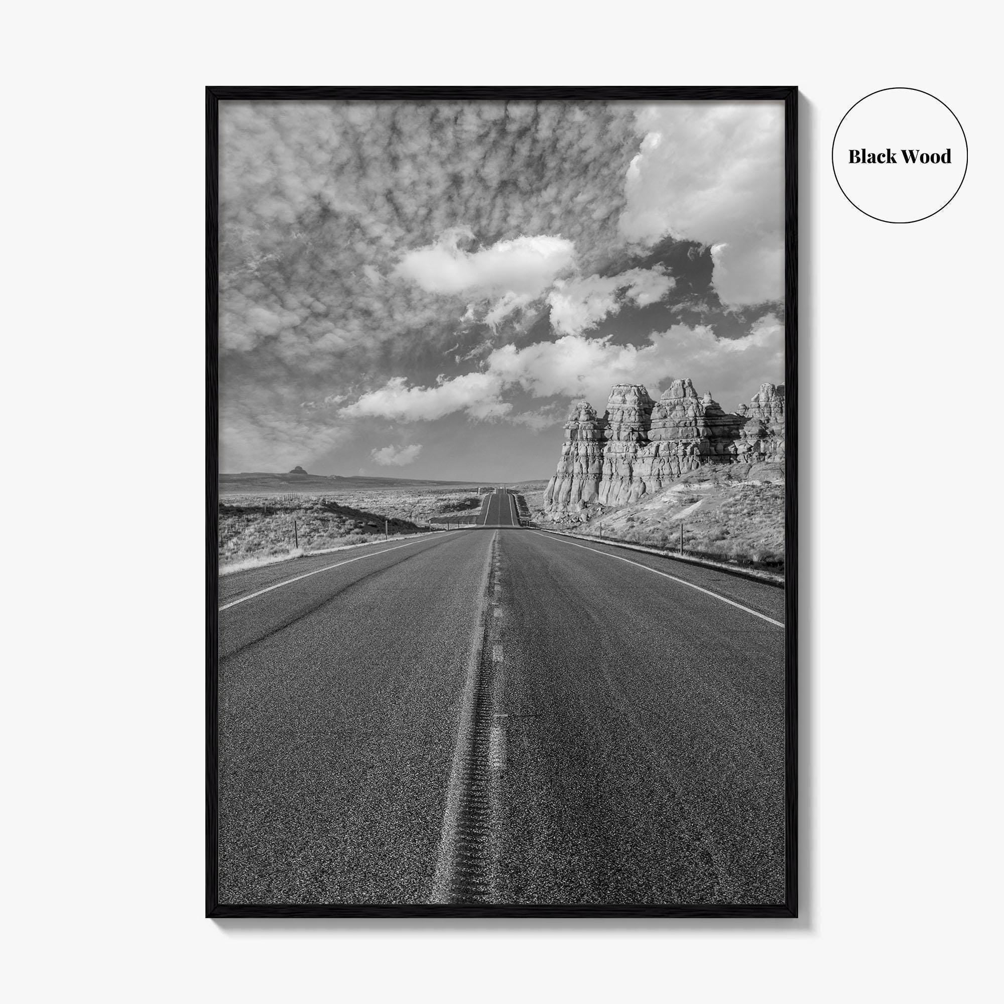 Arizona Desert Black and White Fine Art Photo Print, Southwest USA Poster