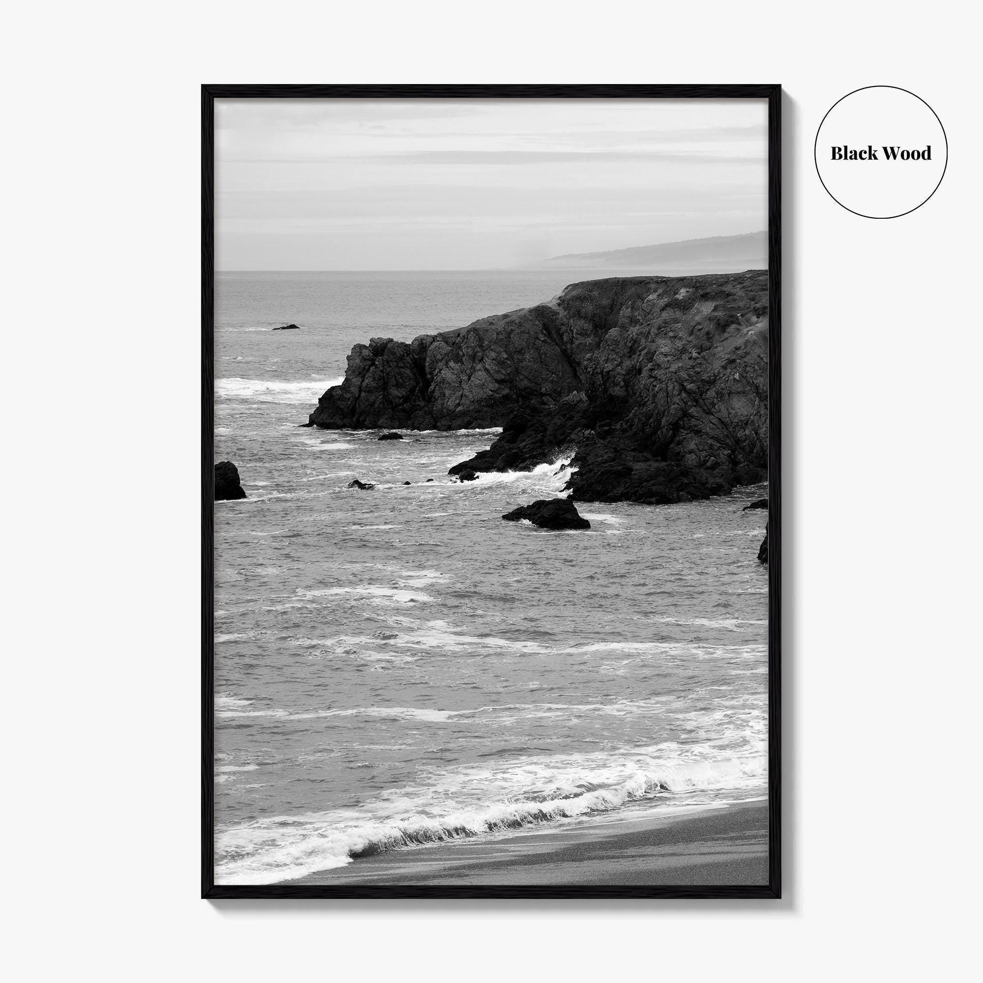 Bodega Bay Black and White Fine Art Photo Print, Sonoma Coast California Poster