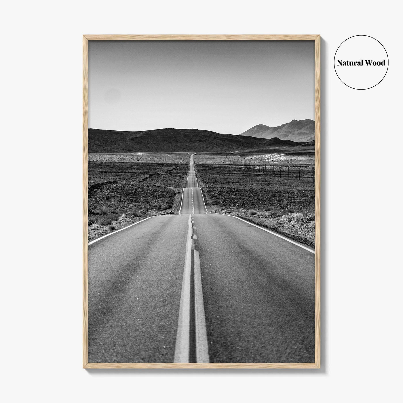 California Black and White Fine Art Photo Print, Route 66, USA Wall Decor Poster