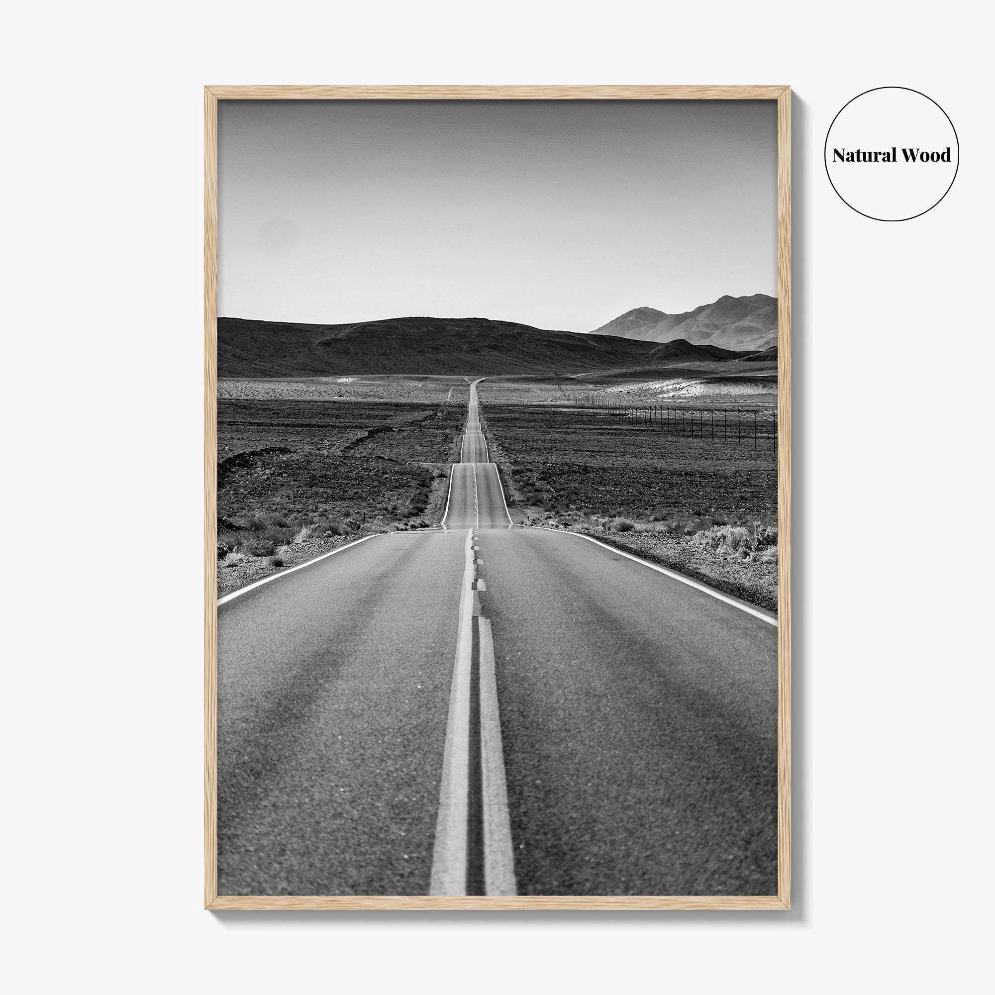 California Black and White Fine Art Photo Print, Route 66, USA Wall Decor Poster