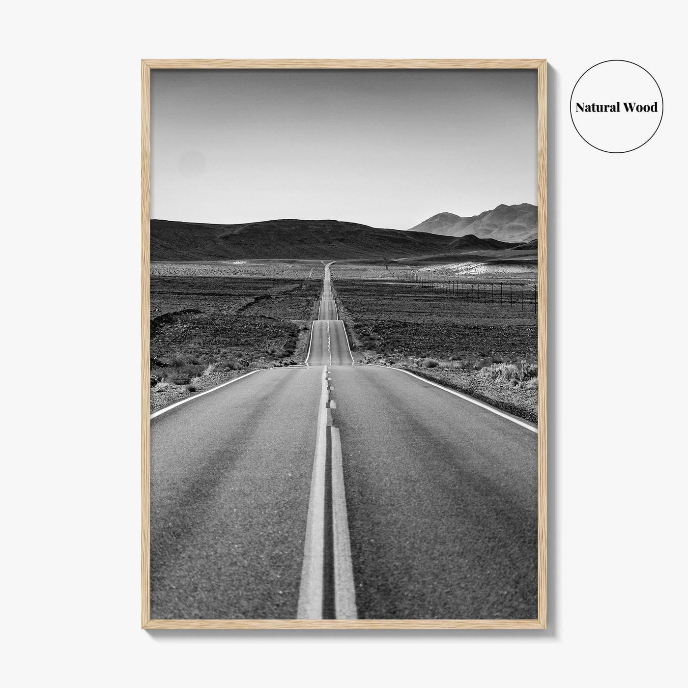 California Black and White Fine Art Photo Print, Route 66, USA Wall Decor Poster