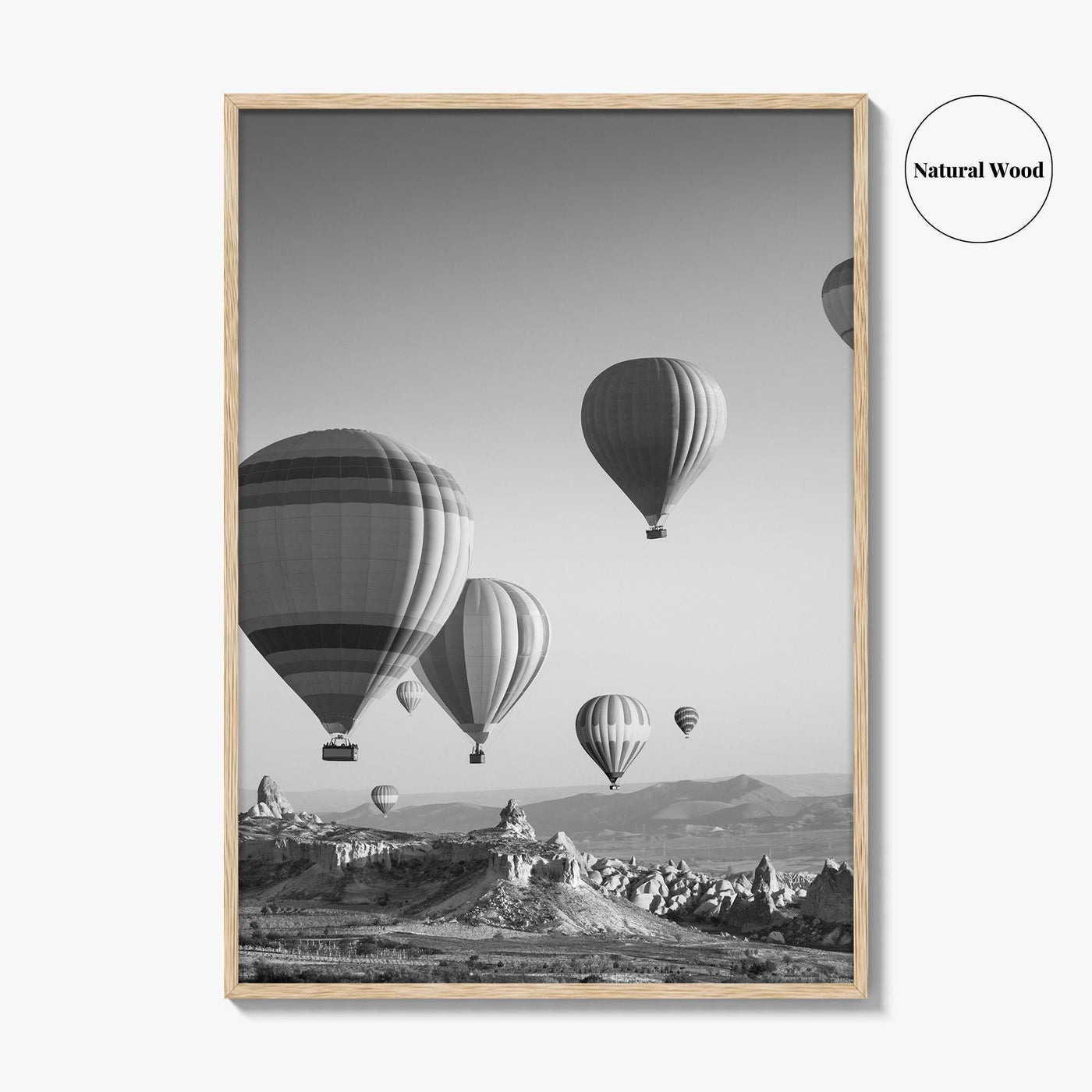 Cappadocia Black and White Fine Art Photo Print, Turkey Goreme Poster