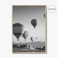 Cappadocia Black and White Fine Art Photo Print, Turkey Goreme Poster