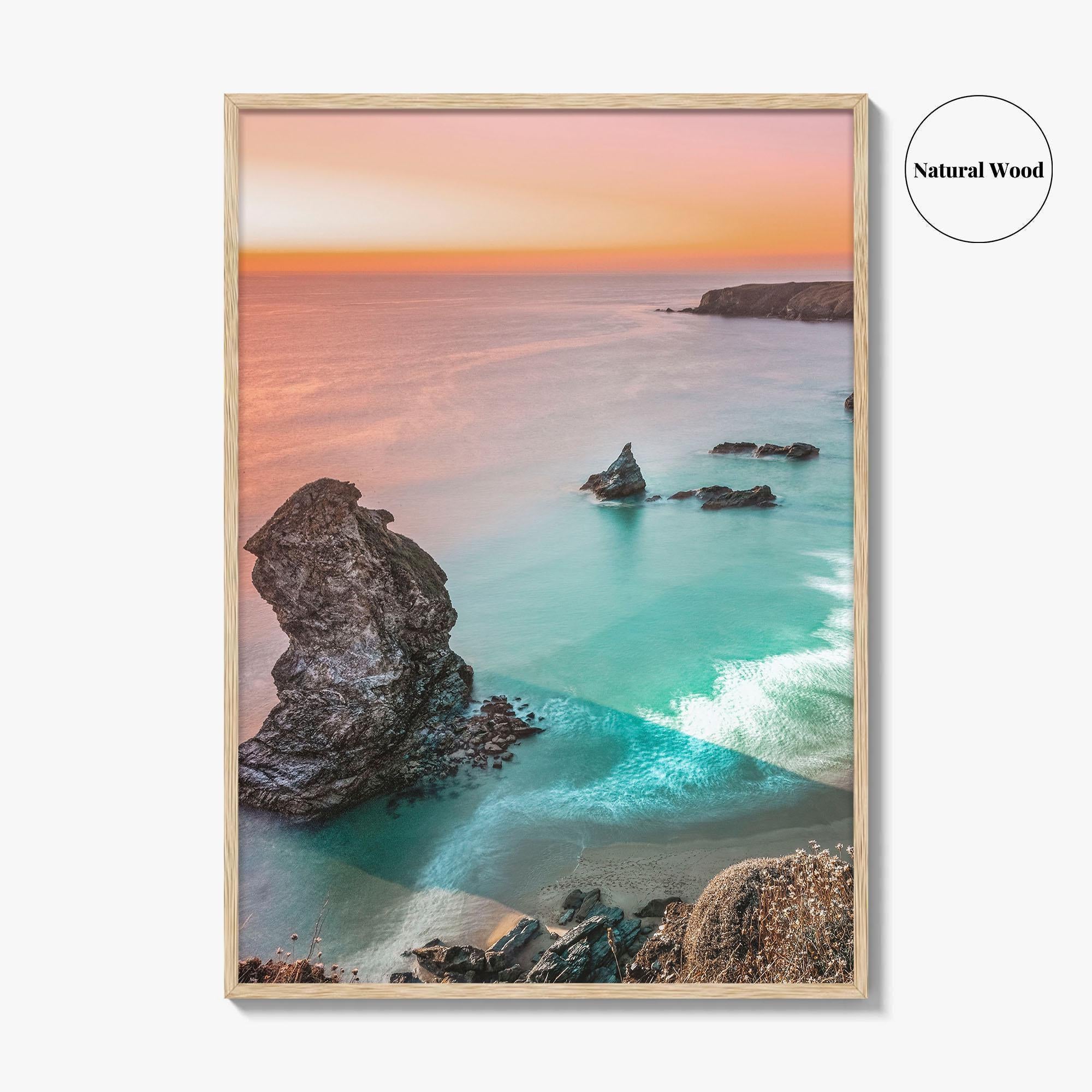 Bedruthan Steps Fine Art Photo Print, Carnewas, Cornwall England, Seascape Poster, Padstow, Newquay