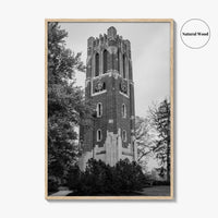 East Lansing Black and White Fine Art Photo Print, Michigan State University Poster
