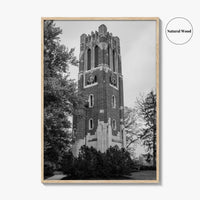East Lansing Black and White Fine Art Photo Print, Michigan State University Poster