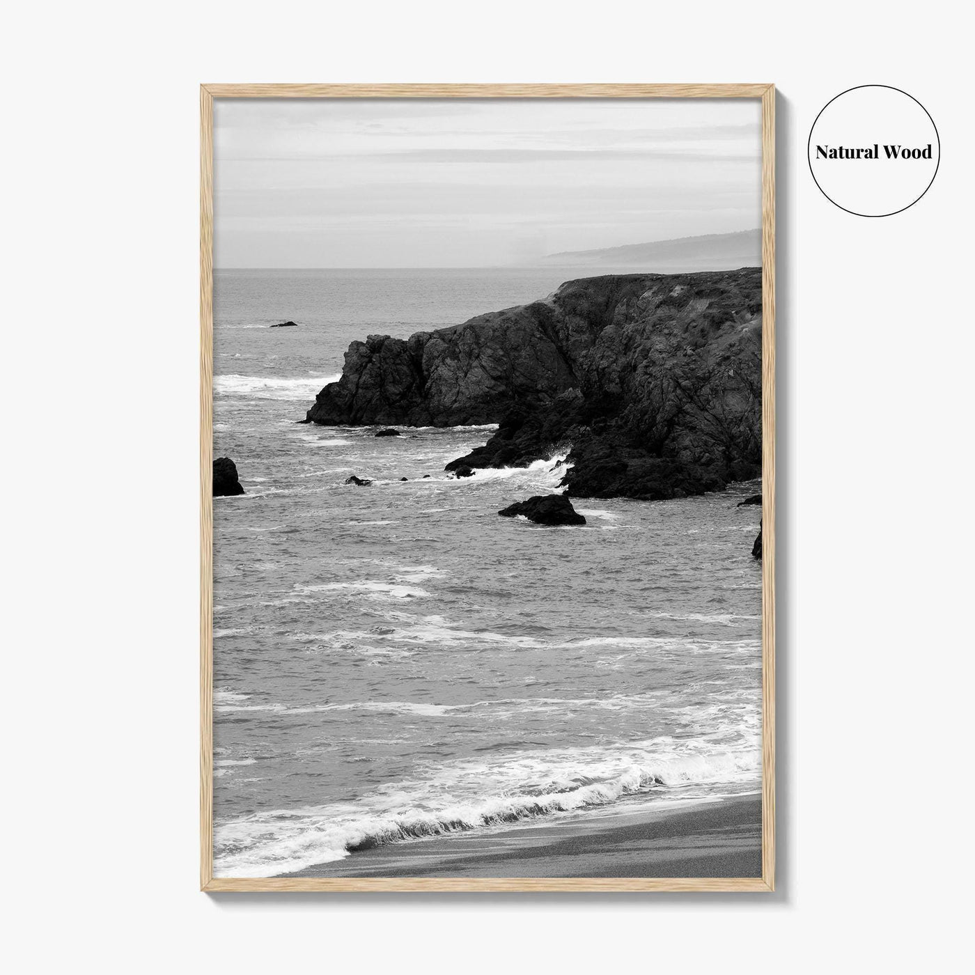 Bodega Bay Black and White Fine Art Photo Print, Sonoma Coast California Poster