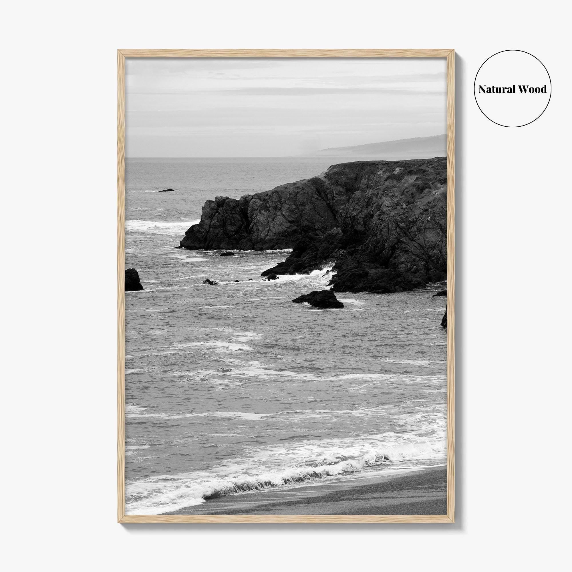 Bodega Bay Black and White Fine Art Photo Print, Sonoma Coast California Poster