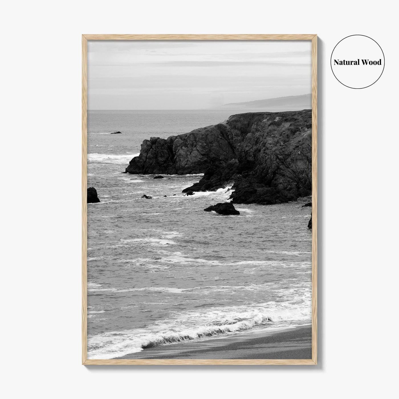 Bodega Bay Black and White Fine Art Photo Print, Sonoma Coast California Poster