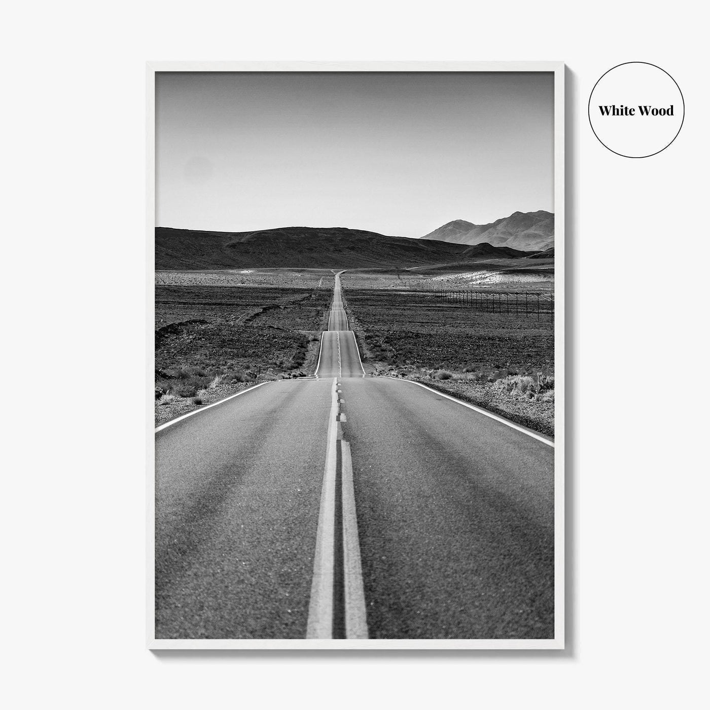 California Black and White Fine Art Photo Print, Route 66, USA Wall Decor Poster
