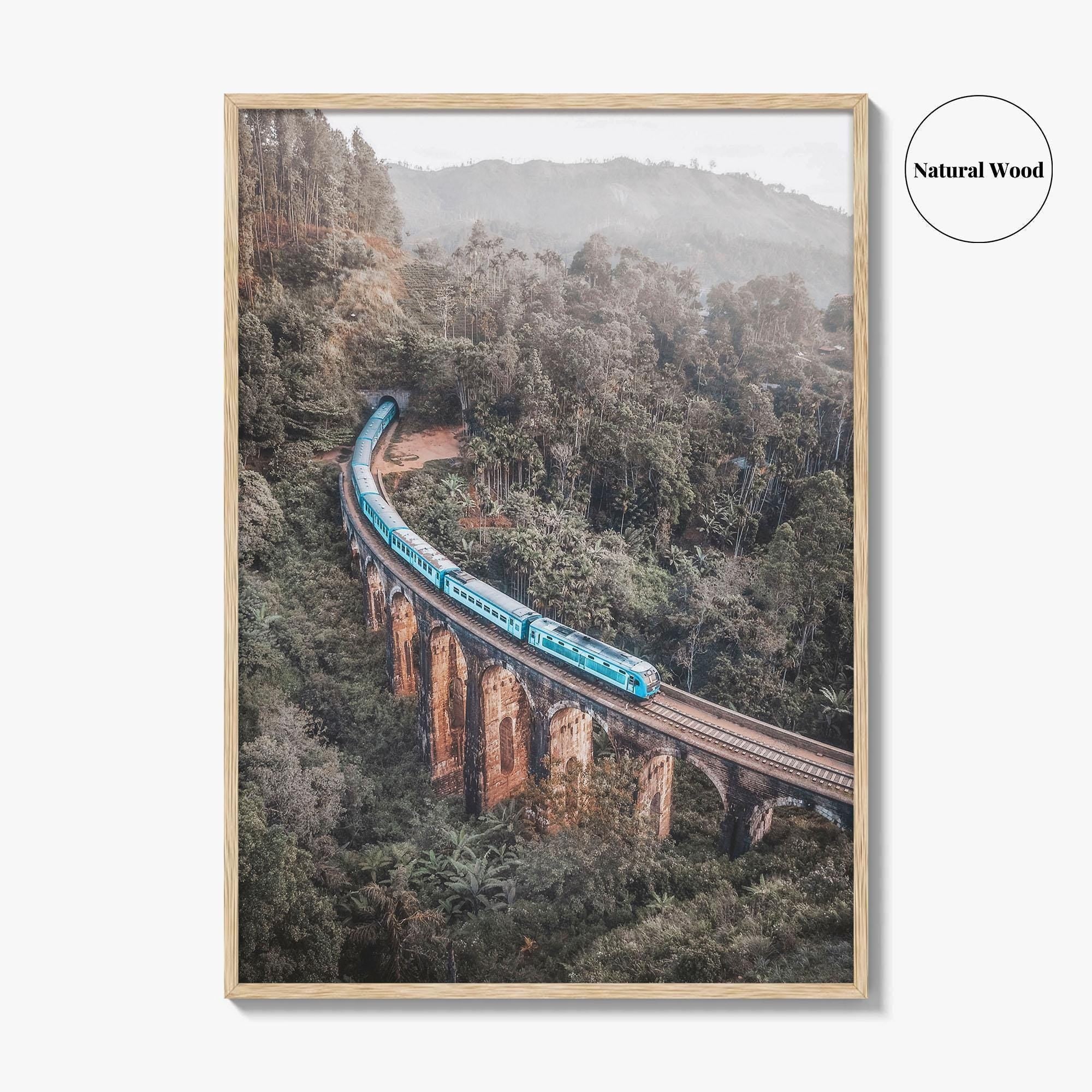 Ella Sri Lanka Fine Art Photo Print, Nine Arch Bridge, Demodara Train Poster