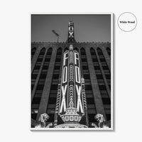 Detroit Black and White Fine Art Photo Print, Fox Theatre, Michigan USA, Poster