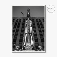 Detroit Black and White Fine Art Photo Print, Fox Theatre, Michigan USA, Poster