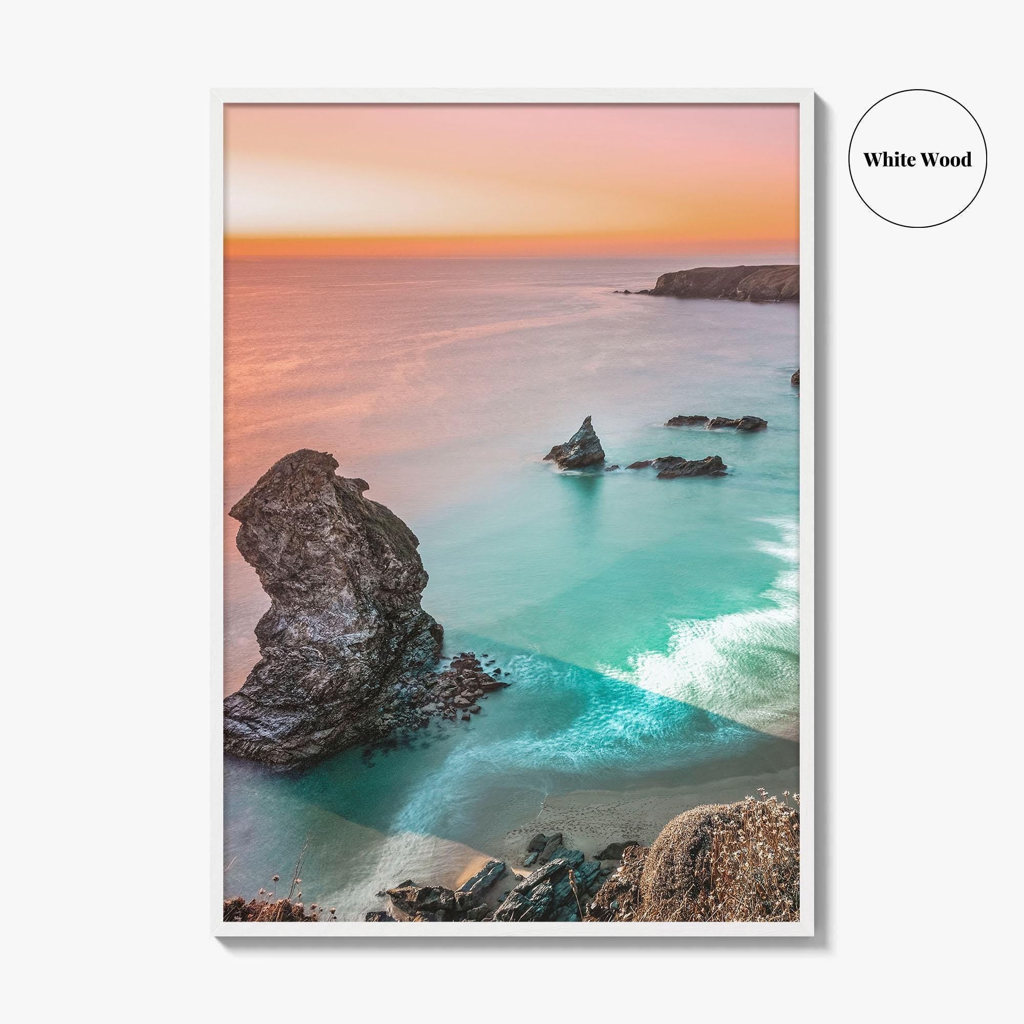 Bedruthan Steps Fine Art Photo Print, Carnewas, Cornwall England, Seascape Poster, Padstow, Newquay