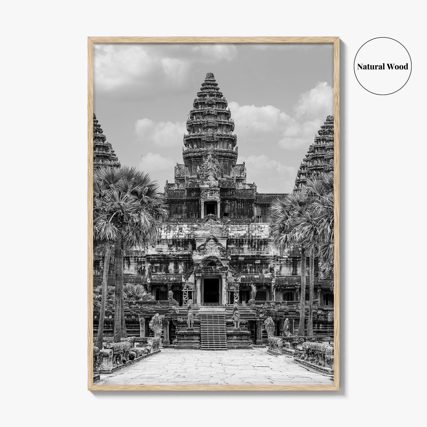Angkor Wat Black and White Fine Art Photo Print, Siem Reap Cambodia Temple Poster