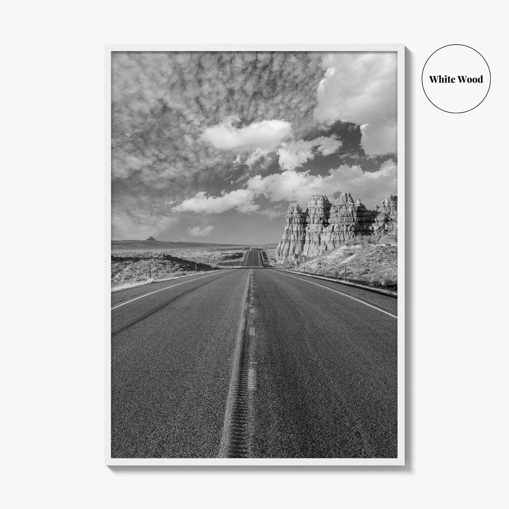Arizona Desert Black and White Fine Art Photo Print, Southwest USA Poster