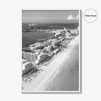 Cancun Black and White Fine Art Photo Print, Quintana Roo Mexico Caribbean Poster