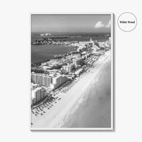 Cancun Black and White Fine Art Photo Print, Quintana Roo Mexico Caribbean Poster