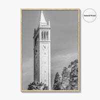 Berkeley Black and White Fine Art Photo Print, Sather Tower Campanile, UC Berkeley, California