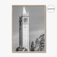 Berkeley Black and White Fine Art Photo Print, Sather Tower Campanile, UC Berkeley, California