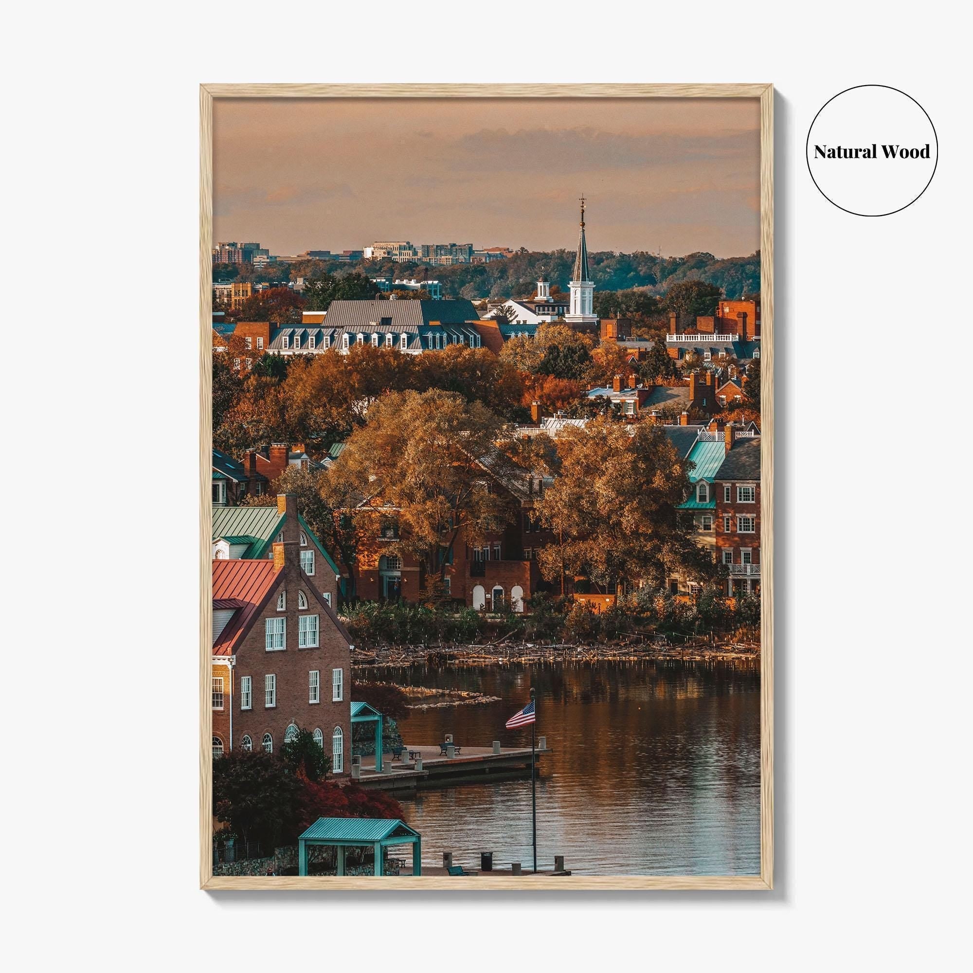 Alexandria Virginia Fine Art Photo Print, Potomac River Waterfront, Wall Decor Poster USA